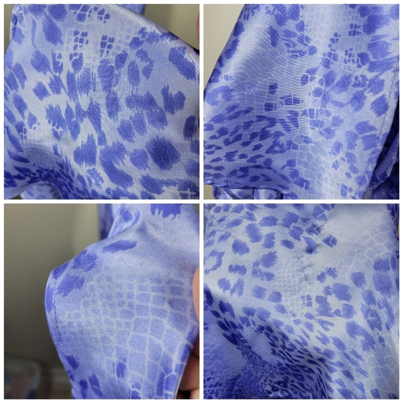 Vintage Y2K Secret Treasures Purple Leopard Snake Print Midi Slip Dress Small - Picture 9 of 11